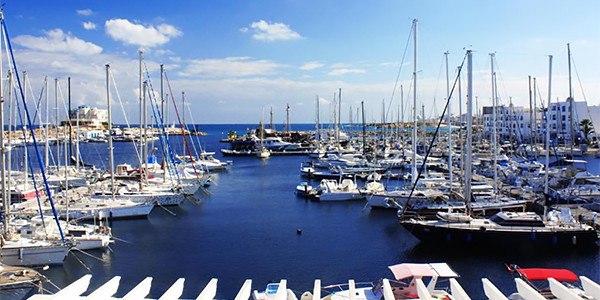 The Marina of Monastir with its yachts, its restaurants and its promenade